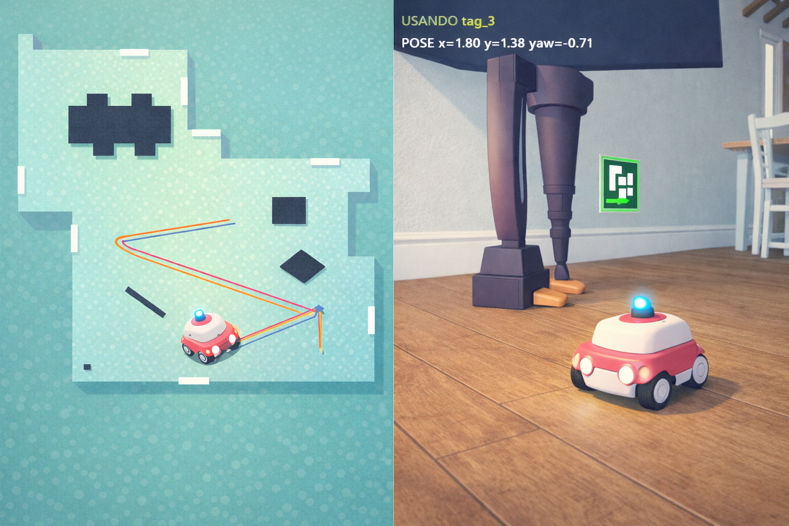 Marker Based Visual Localization – Unibotics